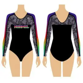 Die neueste Design-Modeserie mit Sublimations-Langarm-Spandex-Gymnastiktrikots