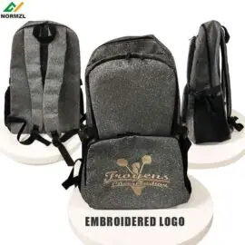 Bolsas de porristas personalizadas Normzl, mochila con logotipo bordado y diamantes de imitación, mochila de porristas con purpurina sublimada