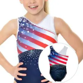 Großhandel Druck Sublimation Praxis Dancewear Mädchen ärmellose Gymnastik Trikots