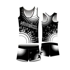 Custom Color And Size Youth Training Sublimated Black Cheerleader Costume