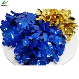 Normzl custom design majorette mix metallic holographic plastic cheer pom wholesale cheerleading pom poms