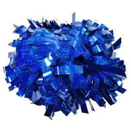 custom design shiny material price cheerleading pom poms wholesale cheer blue 6 inch poms