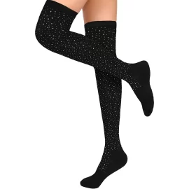 rhinestone Football Comfortable Jacquard Basketball Casual Print Sports Athletes team performance cheerleading Socks For Adults