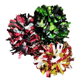 6 inch shiny performance team cheer pom pom cheerleading cheerleader fashion Accessories with handles