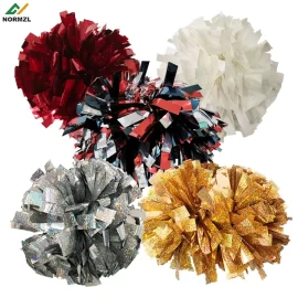 Kit de Cheerleading amusant et animé, couleur unie métallique, pompons de Cheerleading