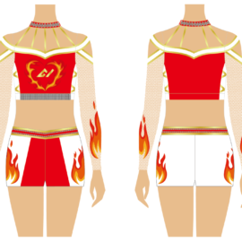 rote Cheerleader-Uniform