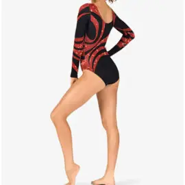 Customized Ombre Sparkle Sublimated Gymnastics Long Sleeve Leotard And Gym Leotards For Girls