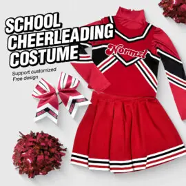 Normzl free design varsity sideline cheer uniforms custom logo sublimation youth school cheerleading uniforms